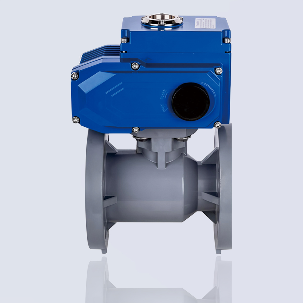 UPVC电动法兰球阀