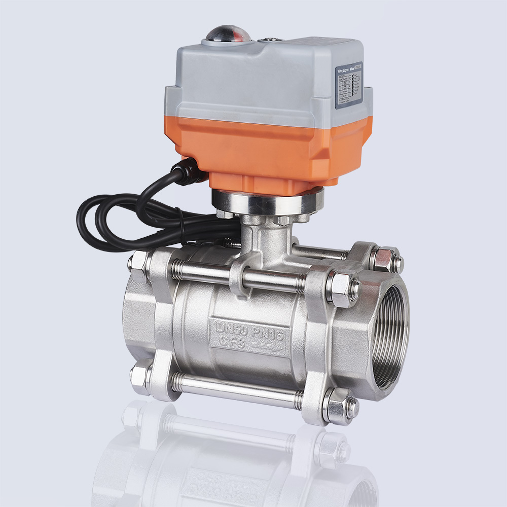 三片式电动陶瓷芯球阀